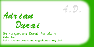 adrian durai business card